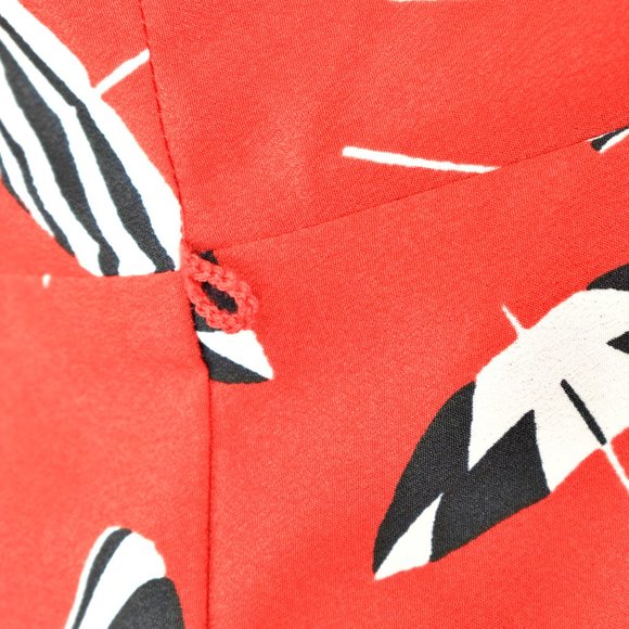 Talbots Fit and Flare Midi Dress Size 4 Red Cap Sleeve Vacation Beach Resort - Picture 13 of 13